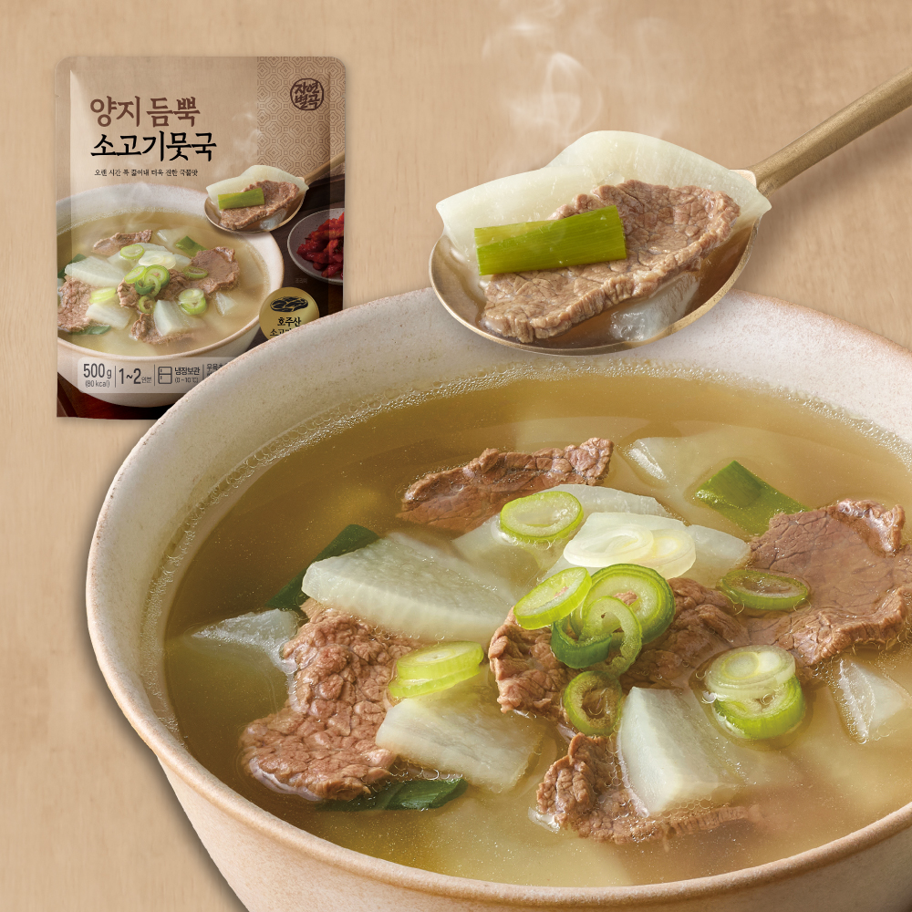 자연별곡 국 500g 4팩세트(돼지국밥+황태해장국+소고기미역국+소고기뭇국) 냉장 - 상세 이미지 5