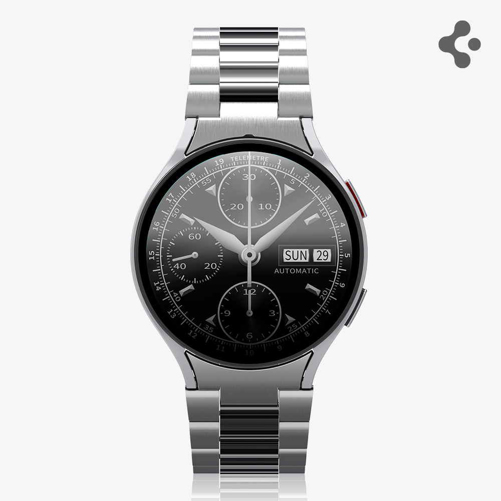 갤럭시워치 메탈 스트랩 밴드 모던핏 316L 블랙, 갤럭시 워치6, 44mm - 상세 이미지 5