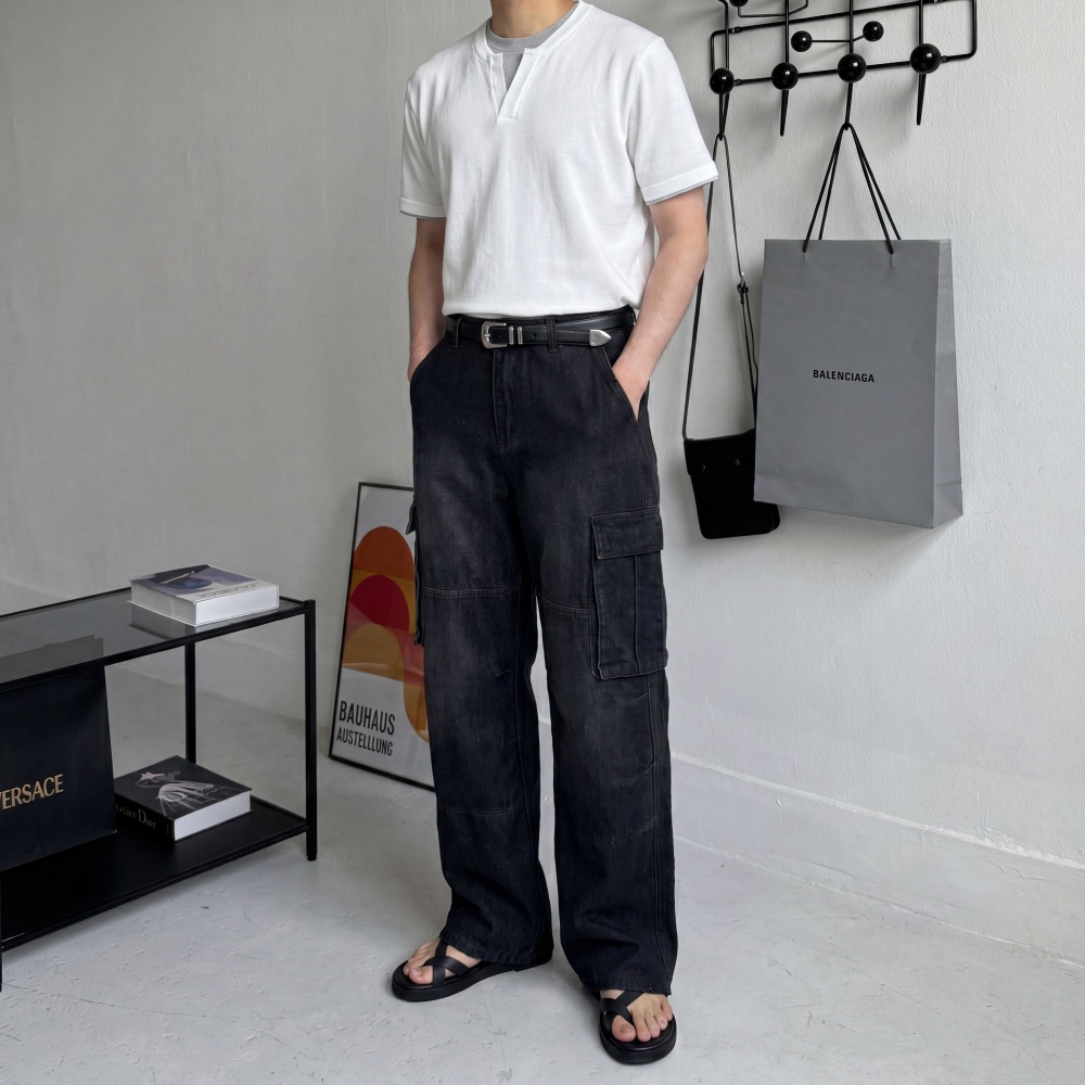 헨리넥 기능성 배색 레이어드 머슬핏반팔 무지 크롭반팔 링거티 - 상세 이미지 3