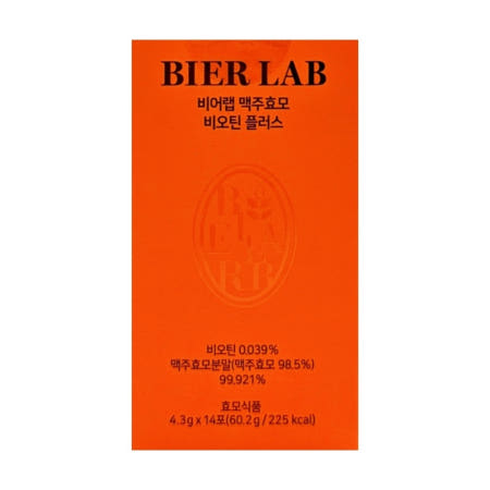 비어랩 맥주효모 비오틴 플러스 4.3g x 14포 x 1박스