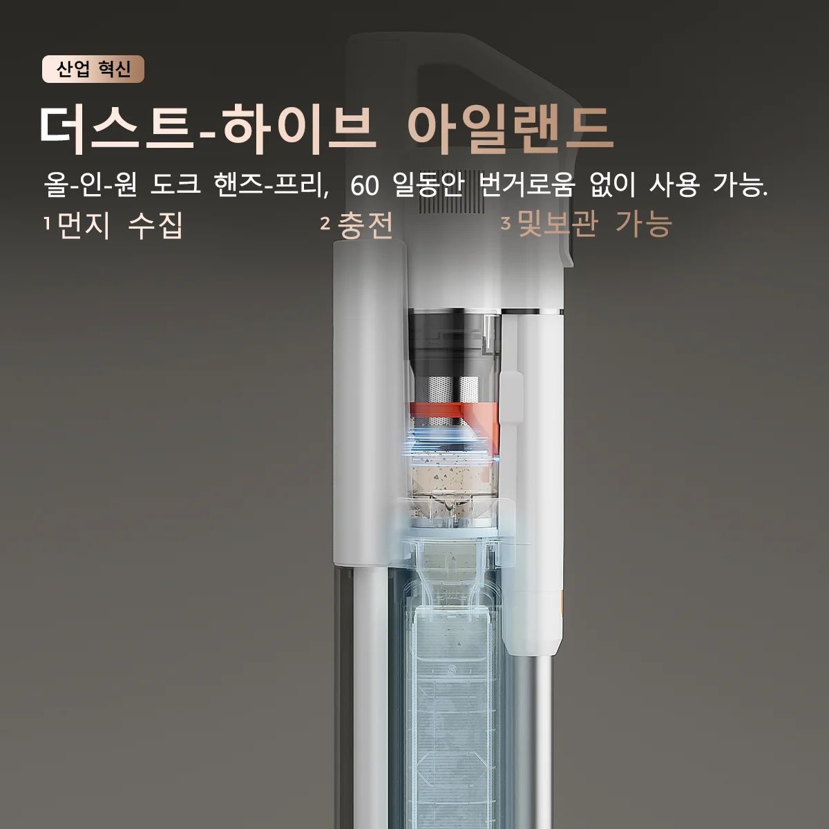 UWANT V500 자동 먼지 비움 무선 애완동물 UVC 살균 램프 단일 상품 - 상세 이미지 4