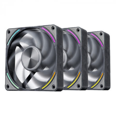 세고텝 Segotep EX120 ARGB PWM FULL LCP 시스템 쿨러 (3팩 블랙)