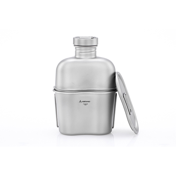 아베나키 티타늄 수통 반합 세트 1100ml 700ml 슬링백 포함 이미지 6