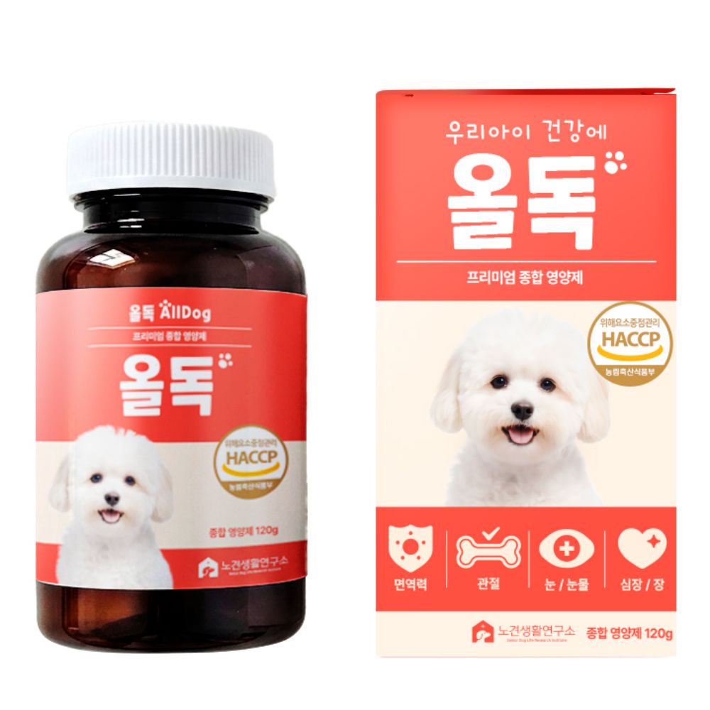 올독 강아지 종합영양제 눈 피부 관절 면역력 장 종합영양, 120g, 1개 - 상세 이미지 5