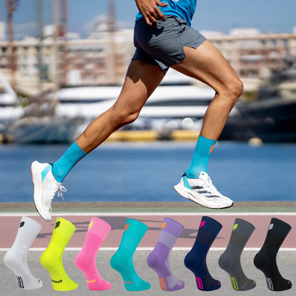 스포크스 러닝양말 압박 마라톤 삭스 미드컷 SPORCKS 그린, L (270-285mm) - 상품 이미지