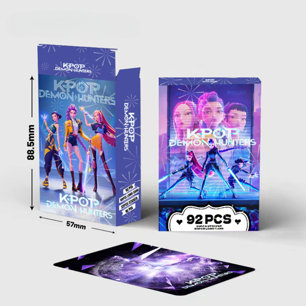 애니메이션 홀로그램 포토카드 굿즈 스티커 세트 케이팝 데몬 헌터스 블루, 92장 - 상세 이미지 4