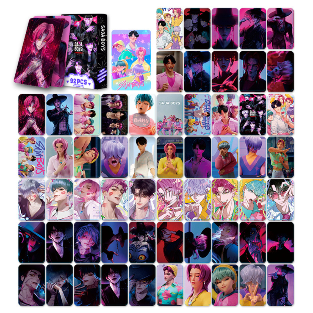 애니메이션 홀로그램 포토카드 굿즈 스티커 세트 사자보이즈 퍼플, 92장 - 상세 이미지 5