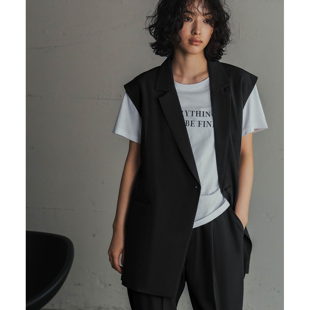 RIVER FIELD & Co. 여성 더블 롱베스트 테이퍼드 팬츠 투피스 셋업 정장 세트 이미지 6