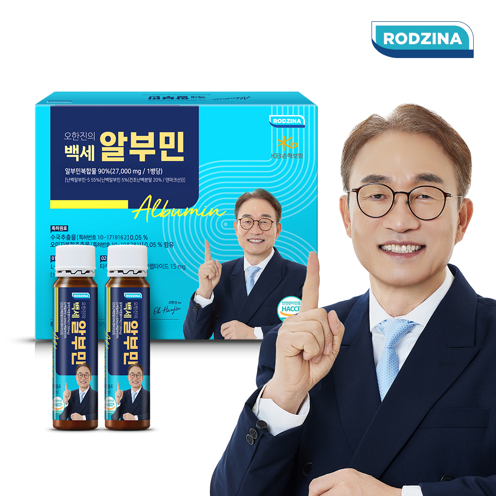 오한진 백세알부민 마시는 액상 알부민 먹는 단백질 1개월분 홈쇼핑 30개입, 1개 - 상품 이미지