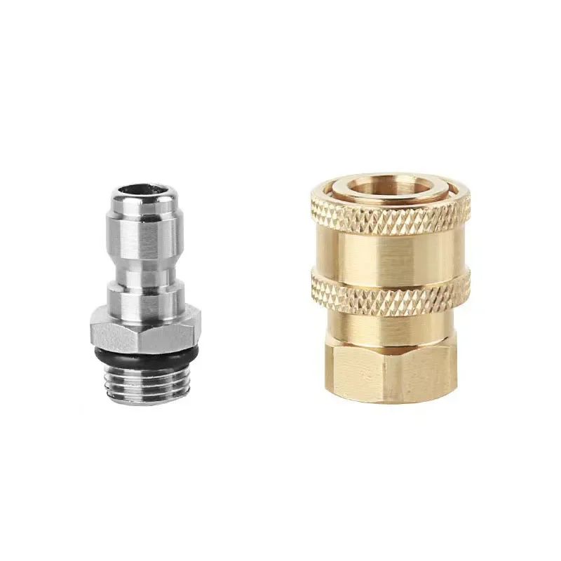 고압 세척기 퀵 커넥트 어댑터 키트 물총 폼  변환 One male connector - 상품 이미지