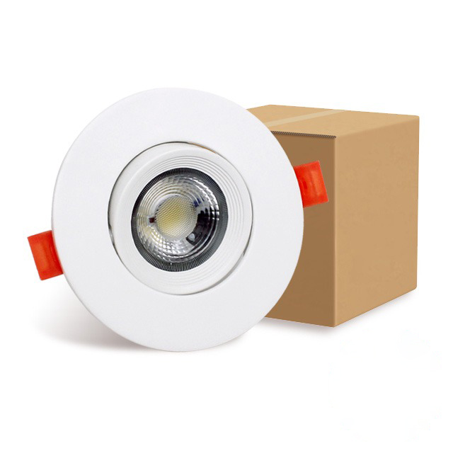 LED다운라이트 7.5cm(3인치) 슬림 집중 COB 직회전 원형 매입등 7W, 주광색, 30개 - 상품 이미지