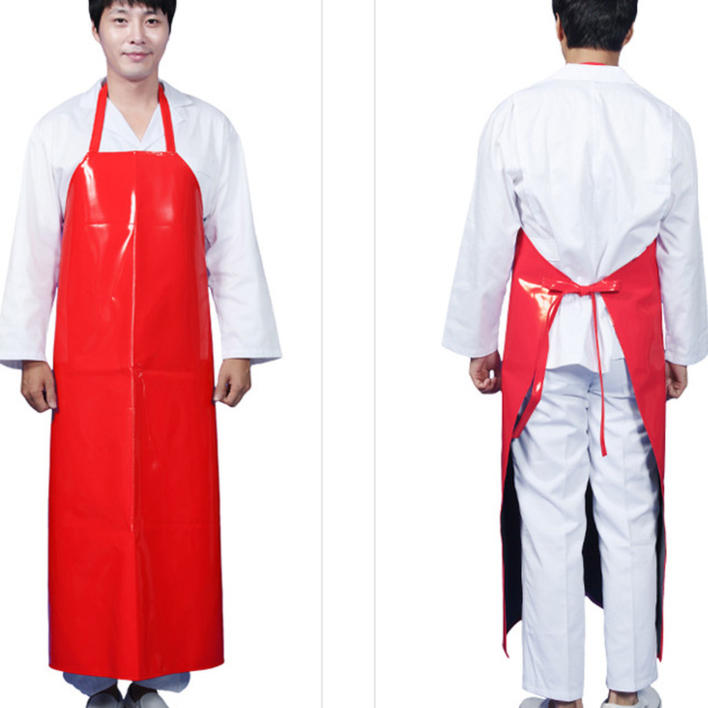넉넉한L사이즈작업용 빨강주방생활앞치마 단체주문제작요리활동방수앞치마 - 상세 이미지 3