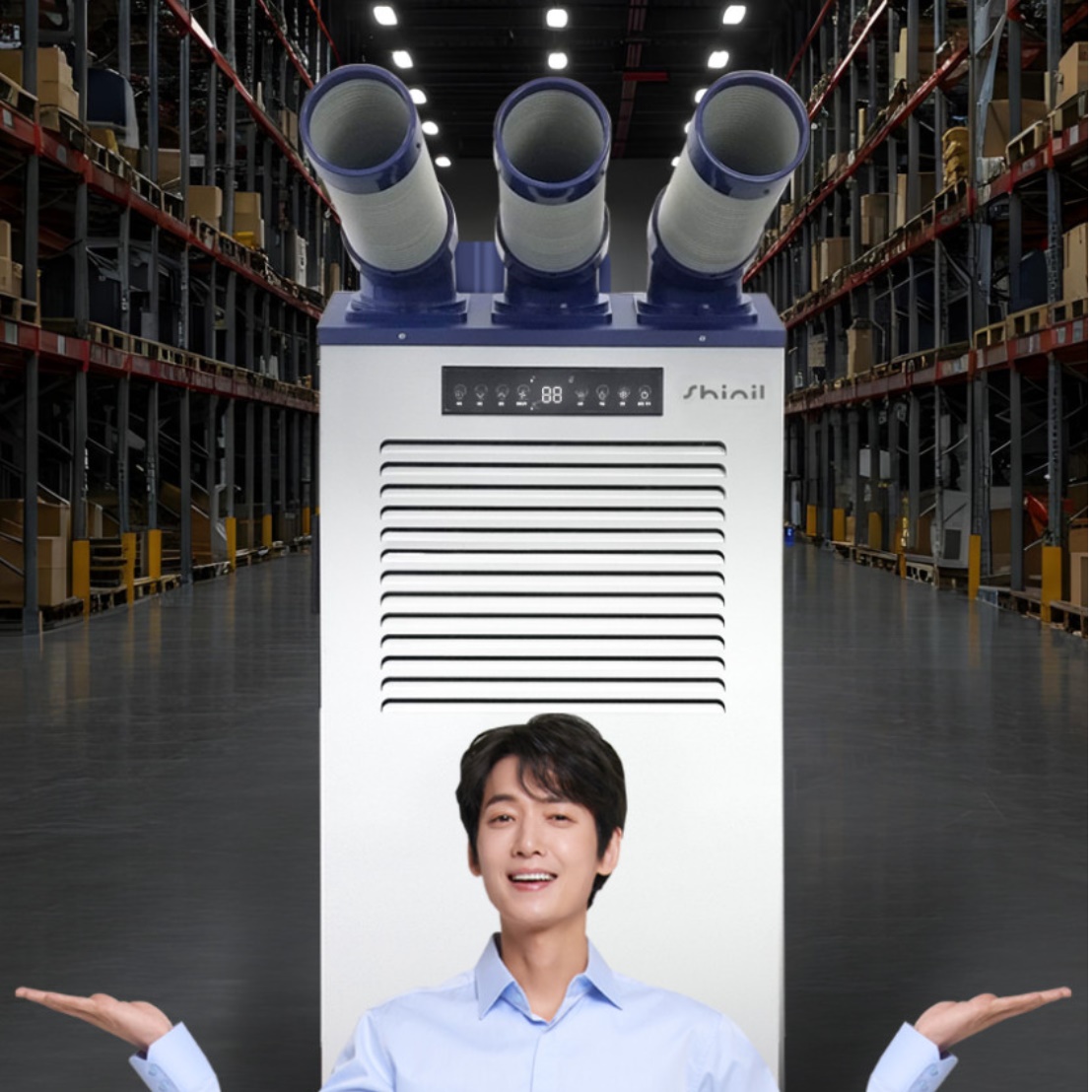 공업용 산업용 에어컨 실외기 없는 에어컨 3구 창고용 코끼리 에어컨