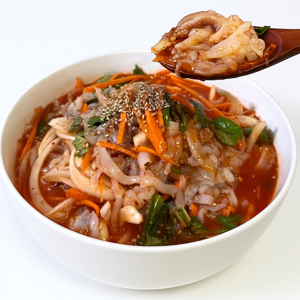 포항식 한치물회 한치채 몸통 다리 초간편 비법양념 넉넉한 중량 급냉 냉동 - 상품 이미지