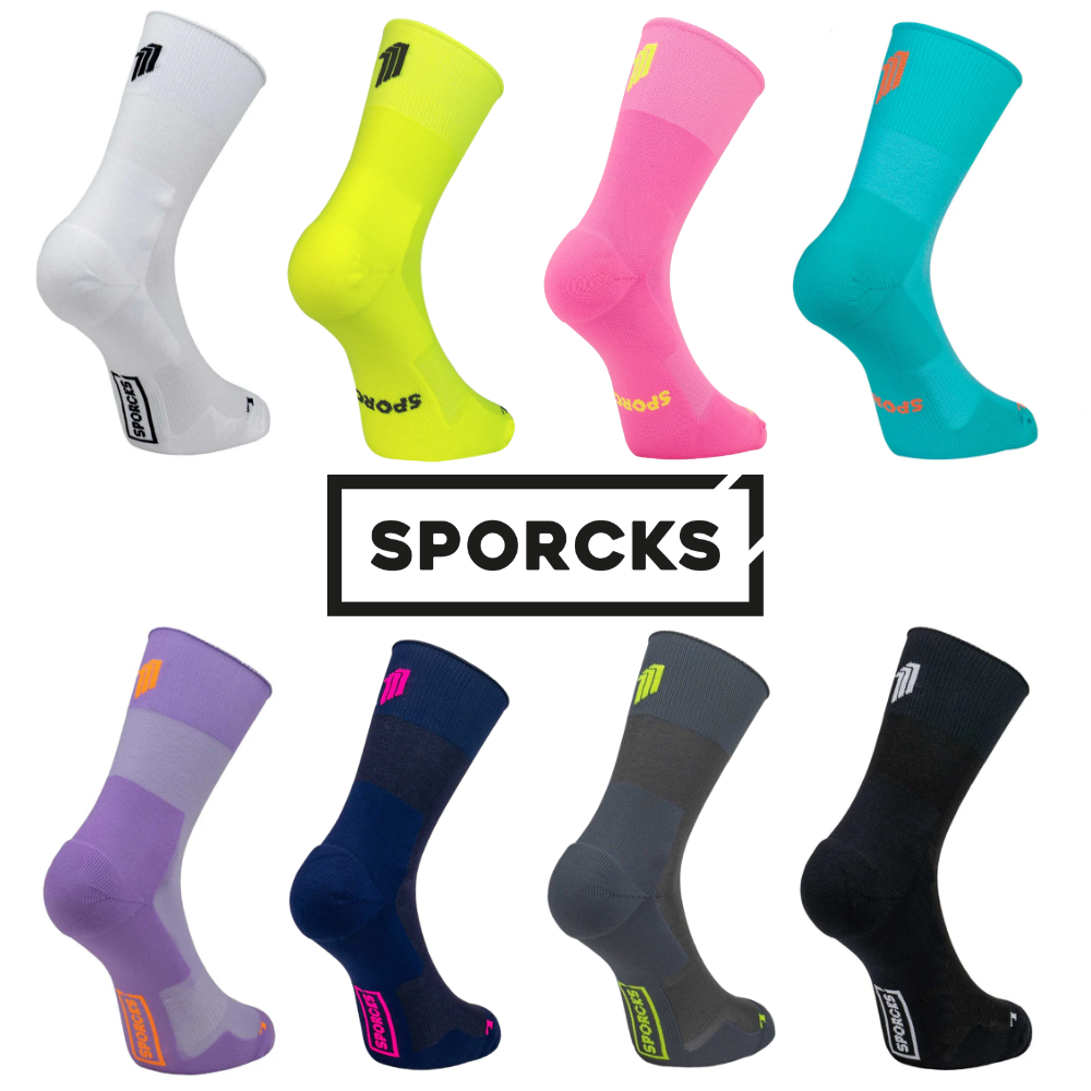 스포크스 러닝양말 압박 마라톤 삭스 미드컷 SPORCKS 블루, XS (220-235mm) - 상품 이미지