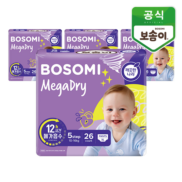 보솜이 NEW 메가드라이 팬티 특대 26매 x 4팩 - 메인 이미지