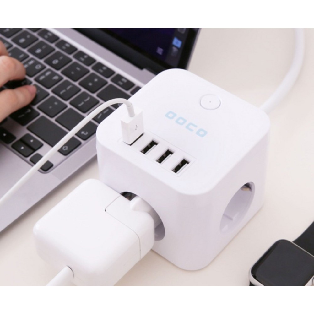 멀티탭 감성 인테리어 깔끔한 오브제 가전 USB 큐브 3구 이미지 6