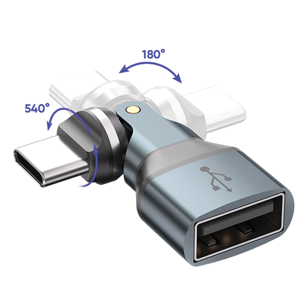 540도 회전 USB A to C타입 꺾임 변환 OTG 젠더 이미지 6