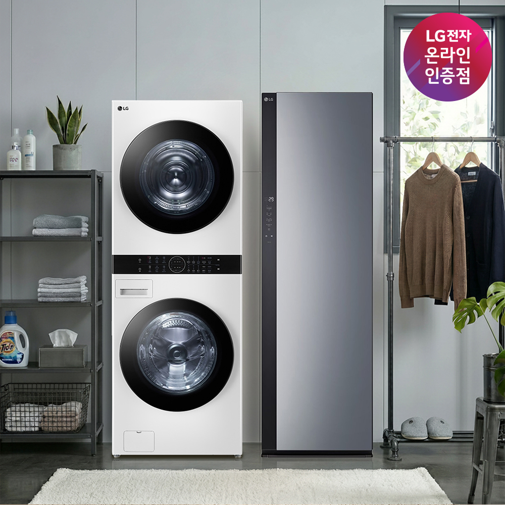 LG 트롬 오브제컬렉션 워시타워 + LG 스타일러 (W2421WAMR + SC5GMR52S) - 상품 이미지
