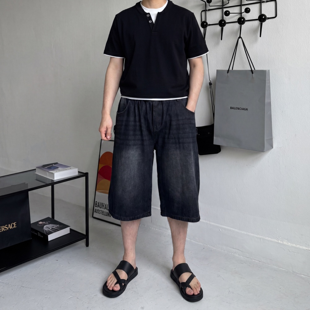 헨리넥 기능성 배색 레이어드 머슬핏반팔 무지 크롭반팔 링거티 이미지 7