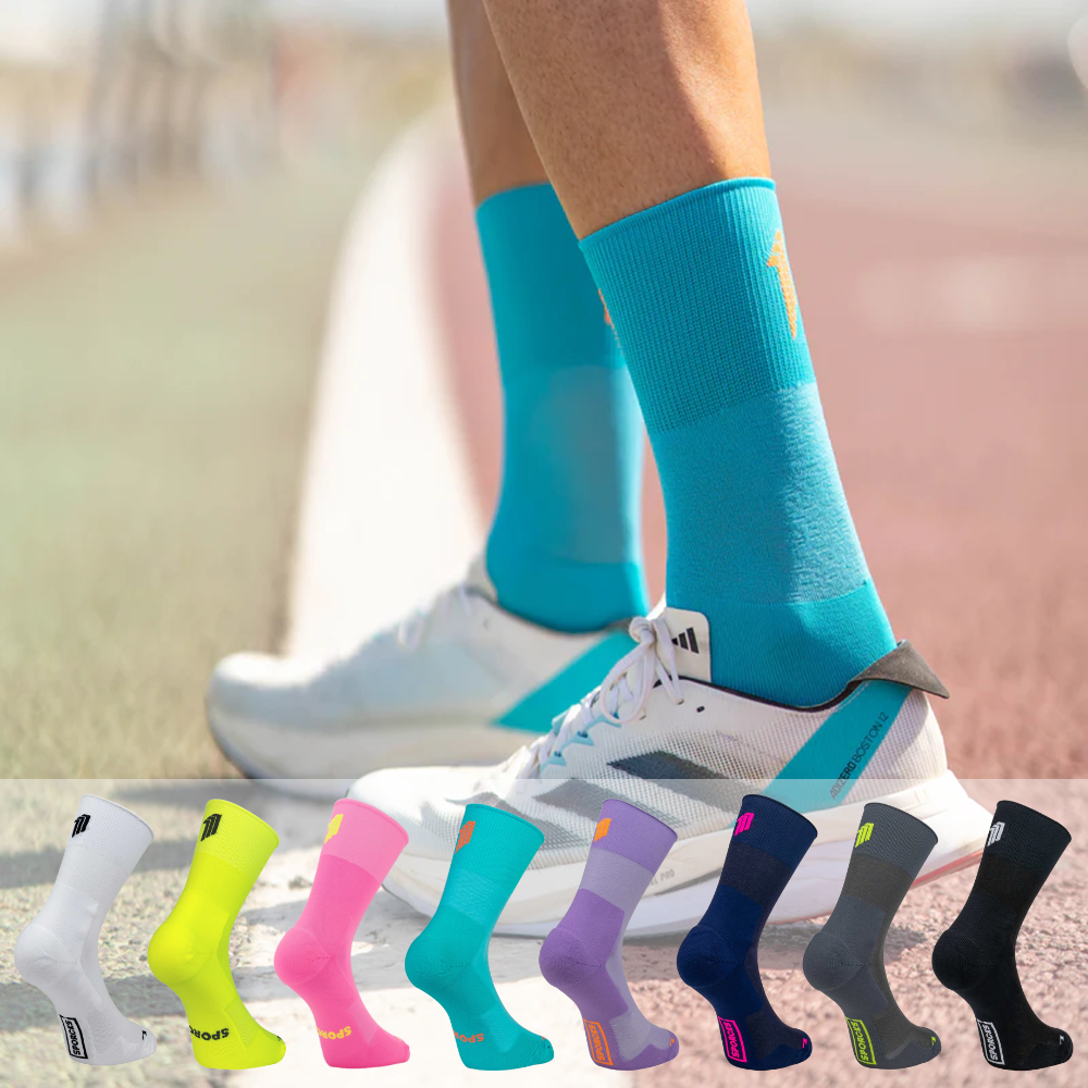 스포크스 러닝양말 압박 마라톤 삭스 미드컷 SPORCKS 그린, XS (220-235mm) - 상품 이미지