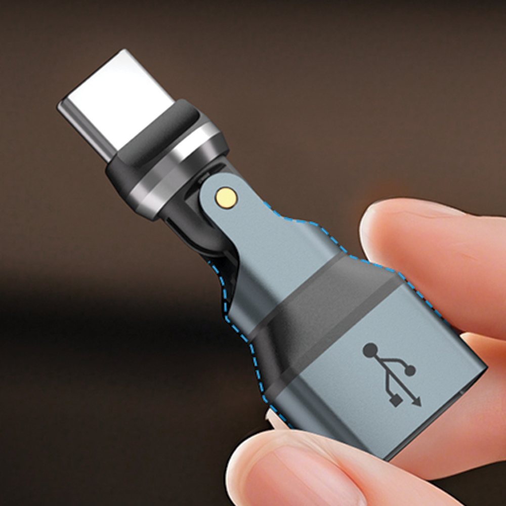 540도 회전 USB A to C타입 꺾임 변환 OTG 젠더 이미지 7