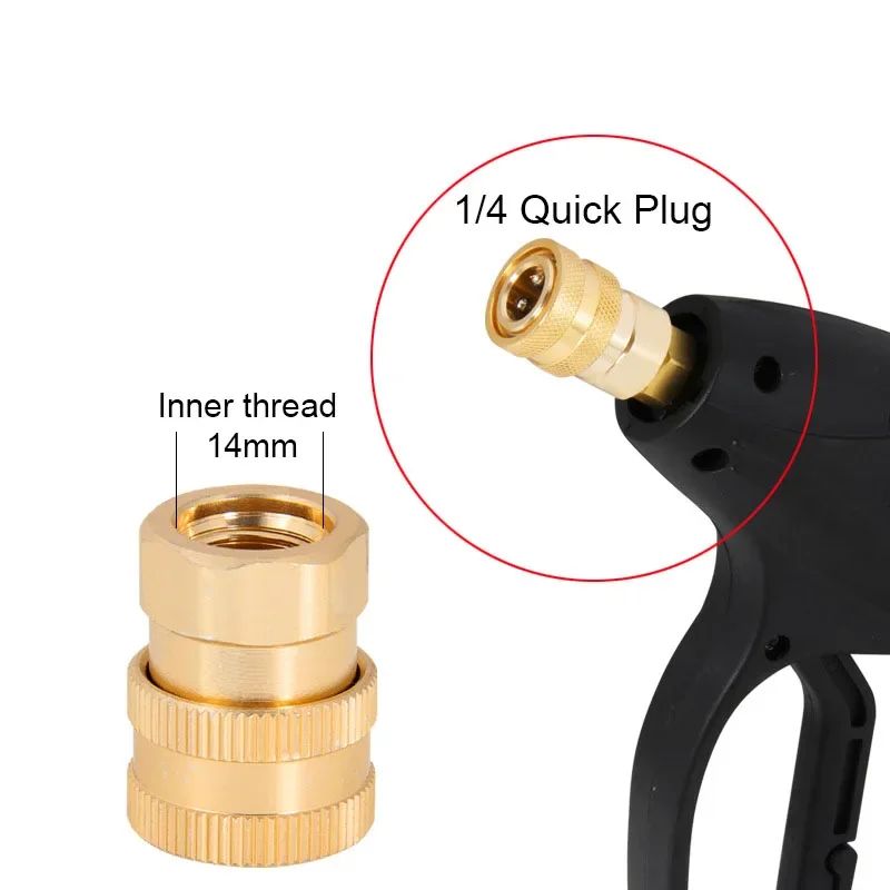고압 세척기 퀵 커넥트 어댑터 키트 물총 폼 변환 One male connector - 상세 이미지 5