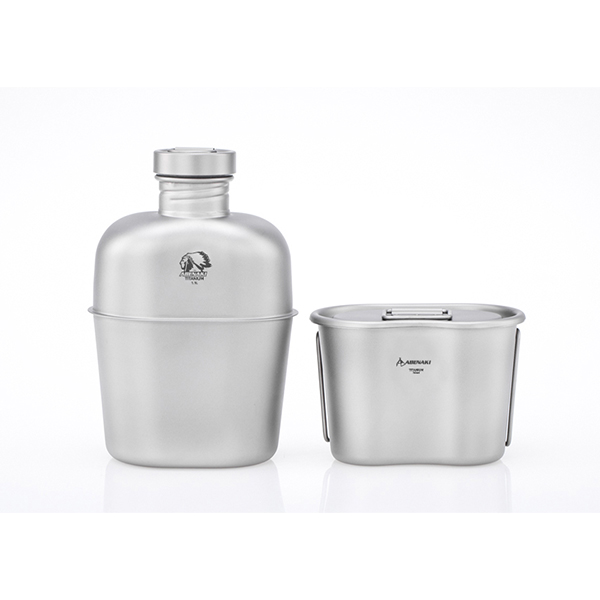 아베나키 티타늄 수통 반합 세트 1100ml 700ml 슬링백 포함 - 상세 이미지 5