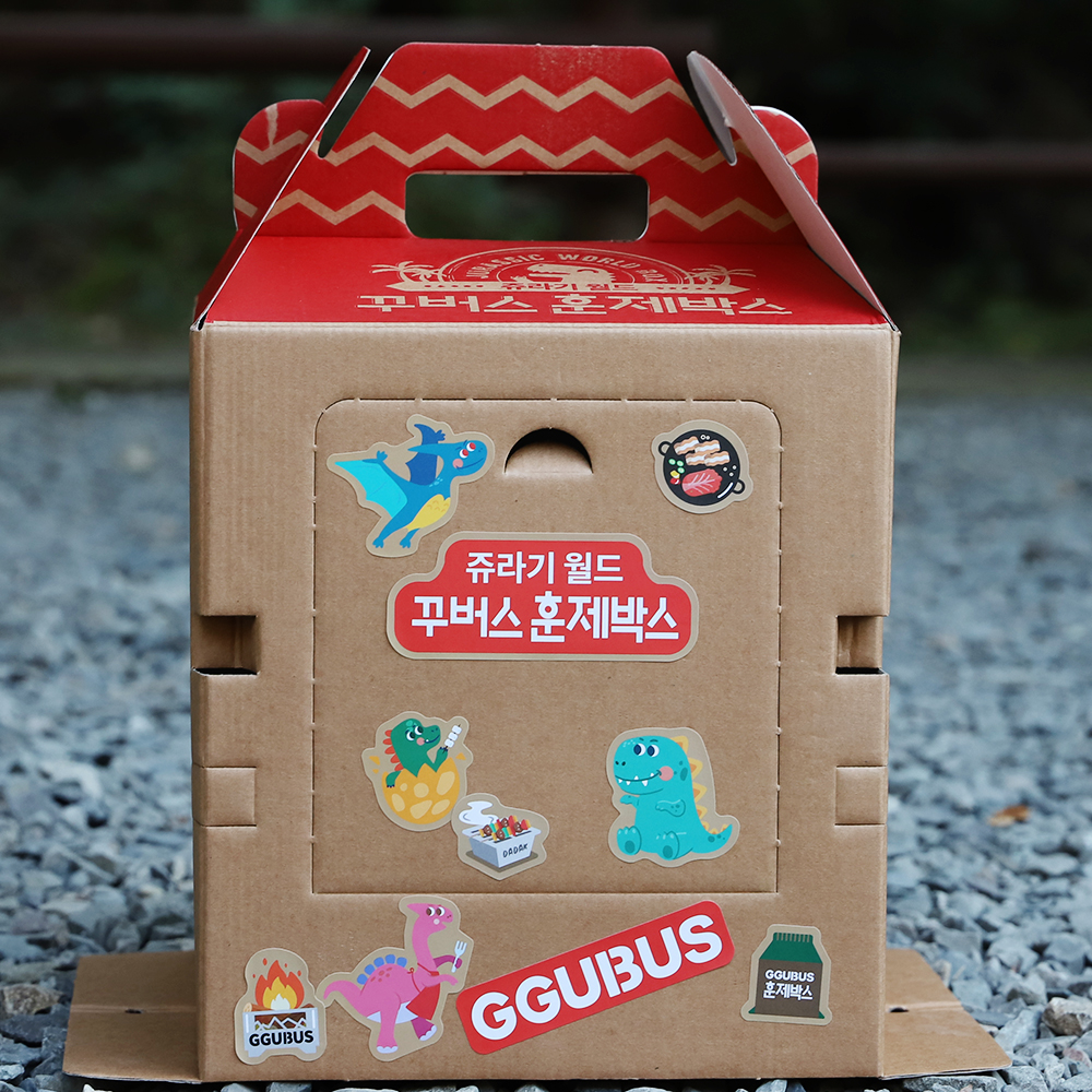 꾸버스 훈제박스 바베큐그릴 캠핑 일회용 접이식 훈제 직화 BBQ 휴대용 화로대 오리지널 상품 이미지