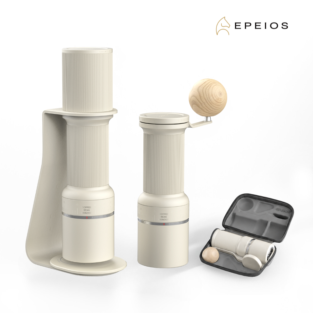 EPEIOS 에페이오스 에센스 듀오 투인원 커피 그라인더 빈티지 화이트 - 상품 이미지