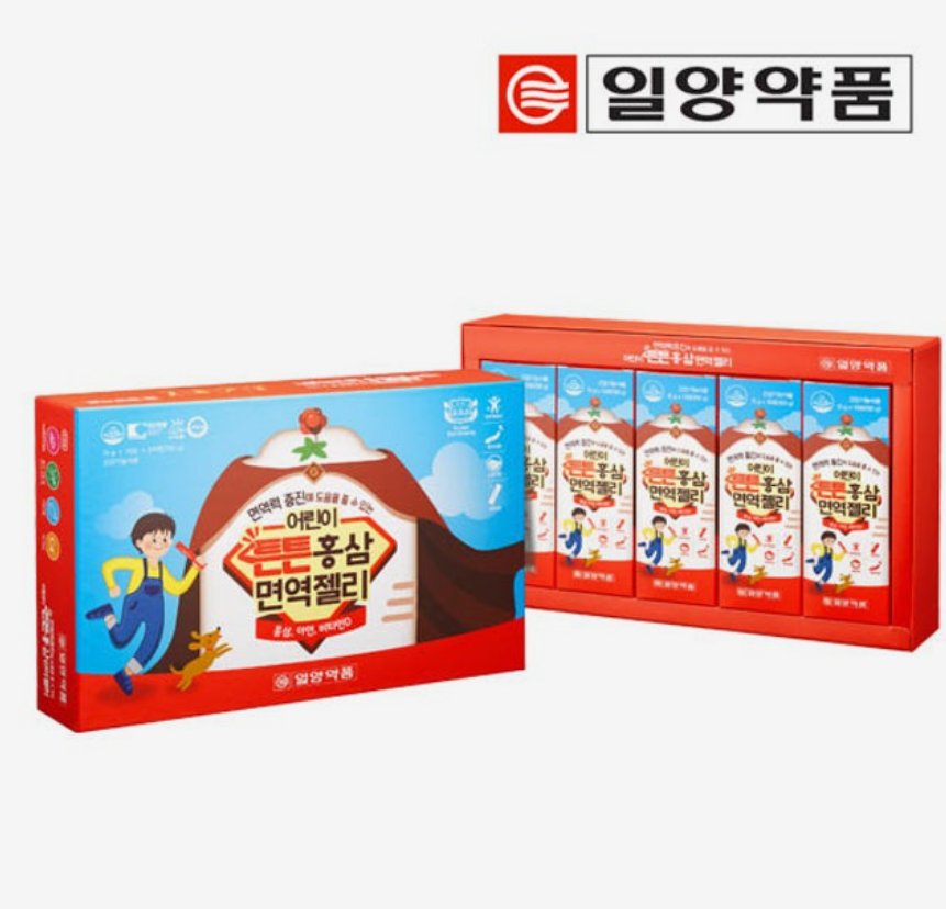 어린이 튼튼 홍삼 면역 젤리 30개입 한달분 성장기 키즈 - 상품 이미지
