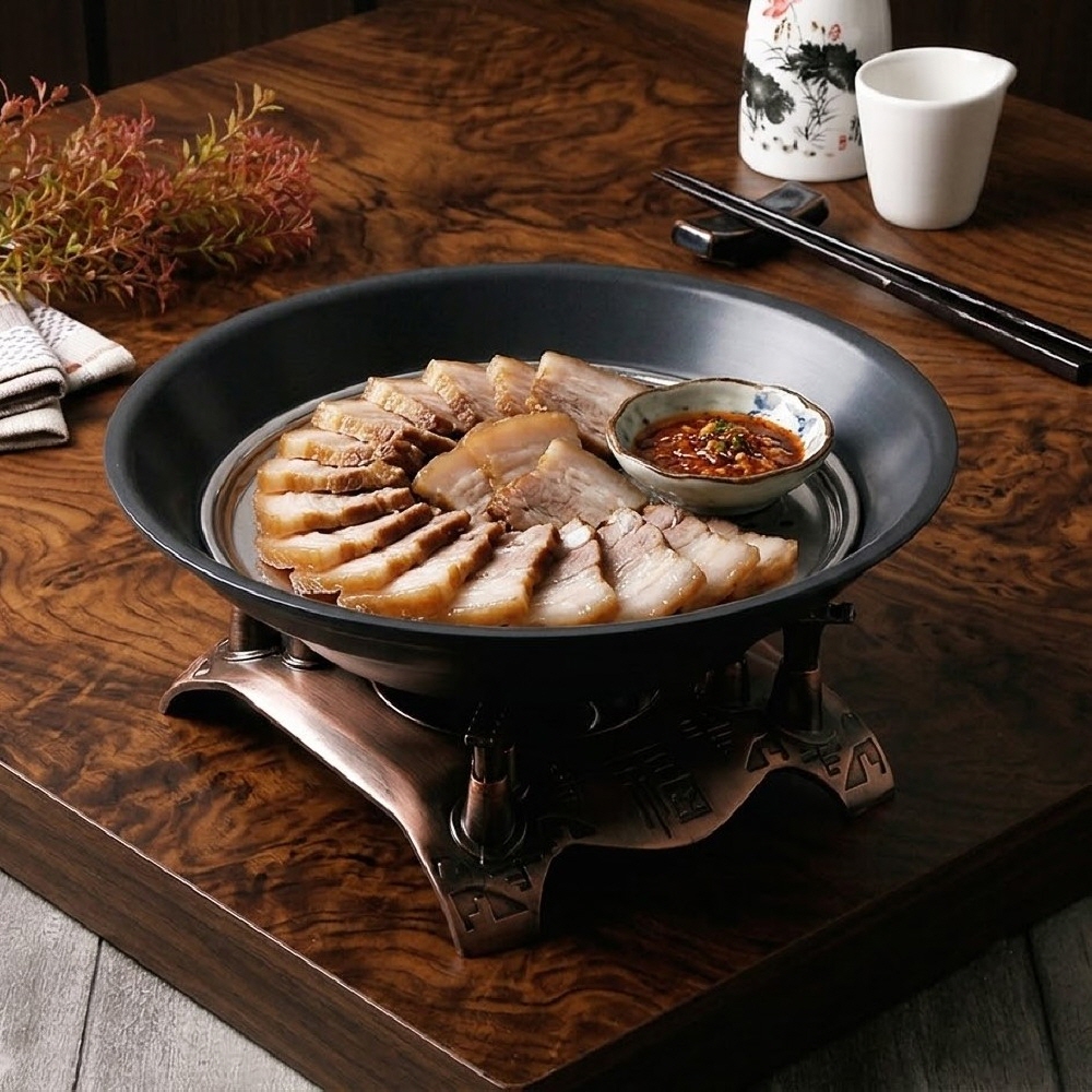 경질 수육 냄비 찜기 소 보쌈 찜냄비 찜채반 - 상품 이미지