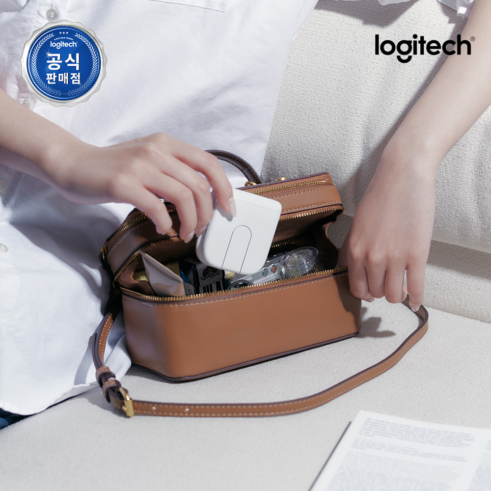 로지텍코리아 Mobi Fold 무선 블루투스 마우스 접이식 폴더블 무소음 오프화이트 이미지 2