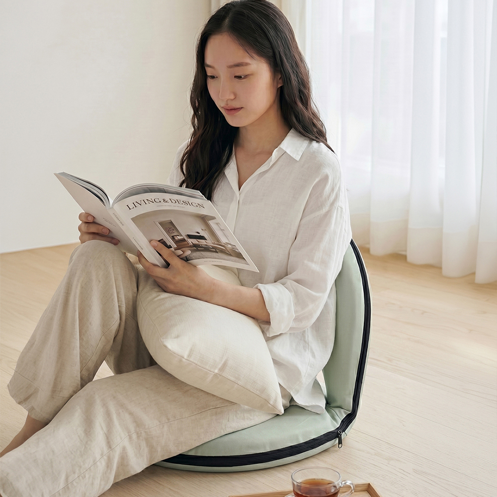 레토 좌식의자 접이식 5단 각도조절 등받이 의자 이미지 2
