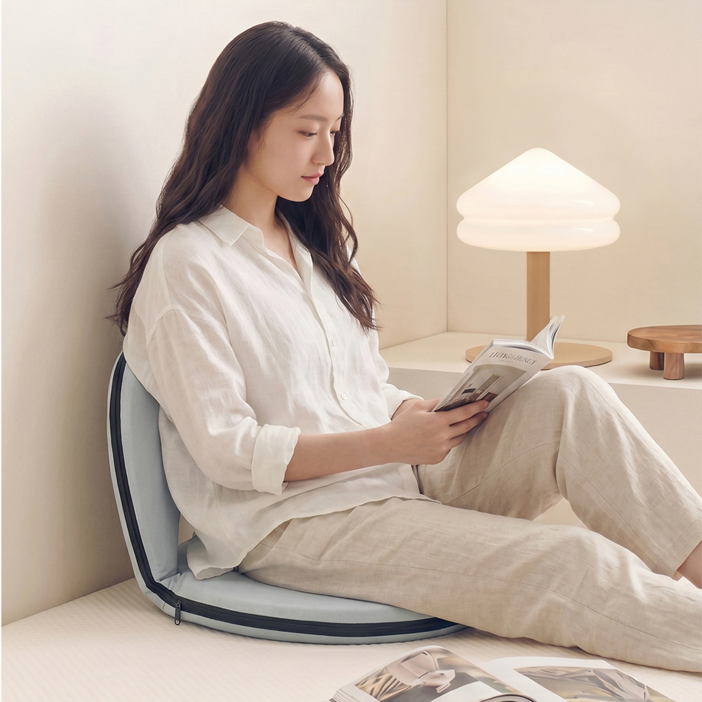 레토 좌식의자 접이식 5단 각도조절 등받이 의자 이미지 3