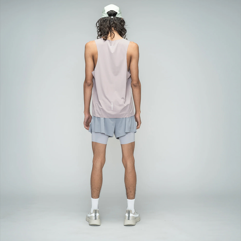 H.쿠모리 M - Race Singlet - Quail, 남성 러닝 싱글렛 - 상세 이미지 3