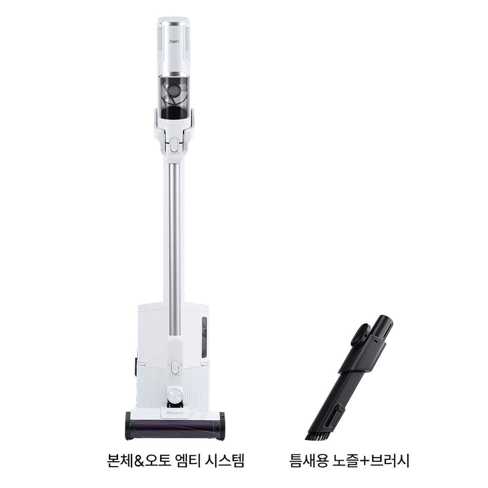 샤크 무선청소기 파워클린 자동먼지비움 화이트 BU3641KR 이미지 6