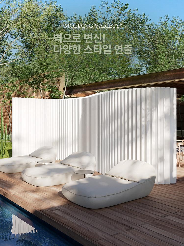 사무실칸막이 경량파티션 방수욕실가림막 공간분리 아코디언형 대형실내칸막이 - 상세 이미지 5