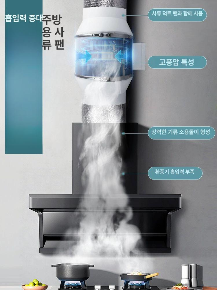 업소용 주방후드 강력 배기팬 연기제거 호텔식당 환풍기 이동식 송풍장비 - 상세 이미지 3
