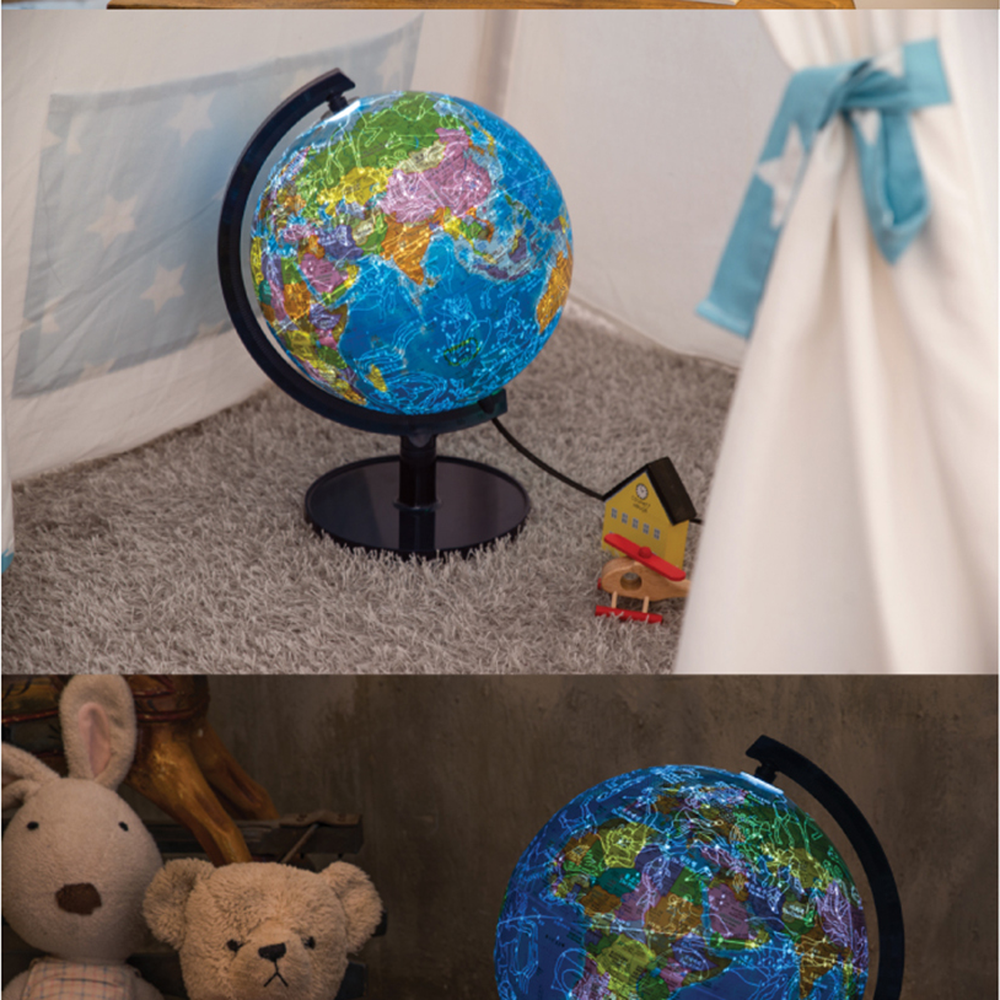 세계지리지구본 LED라이팅별자리관측별자리지구본 학습용밤하늘감성 1개 38cm - 상세 이미지 3