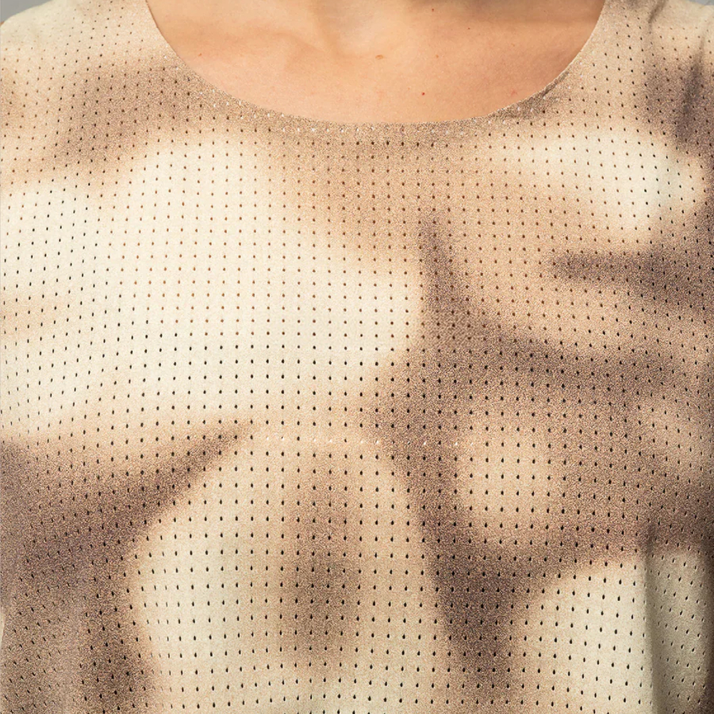 H.쿠모리 W - Cropped Training Singlet - Sand stone, 여성 러닝 싱글렛 - 상세 이미지 5