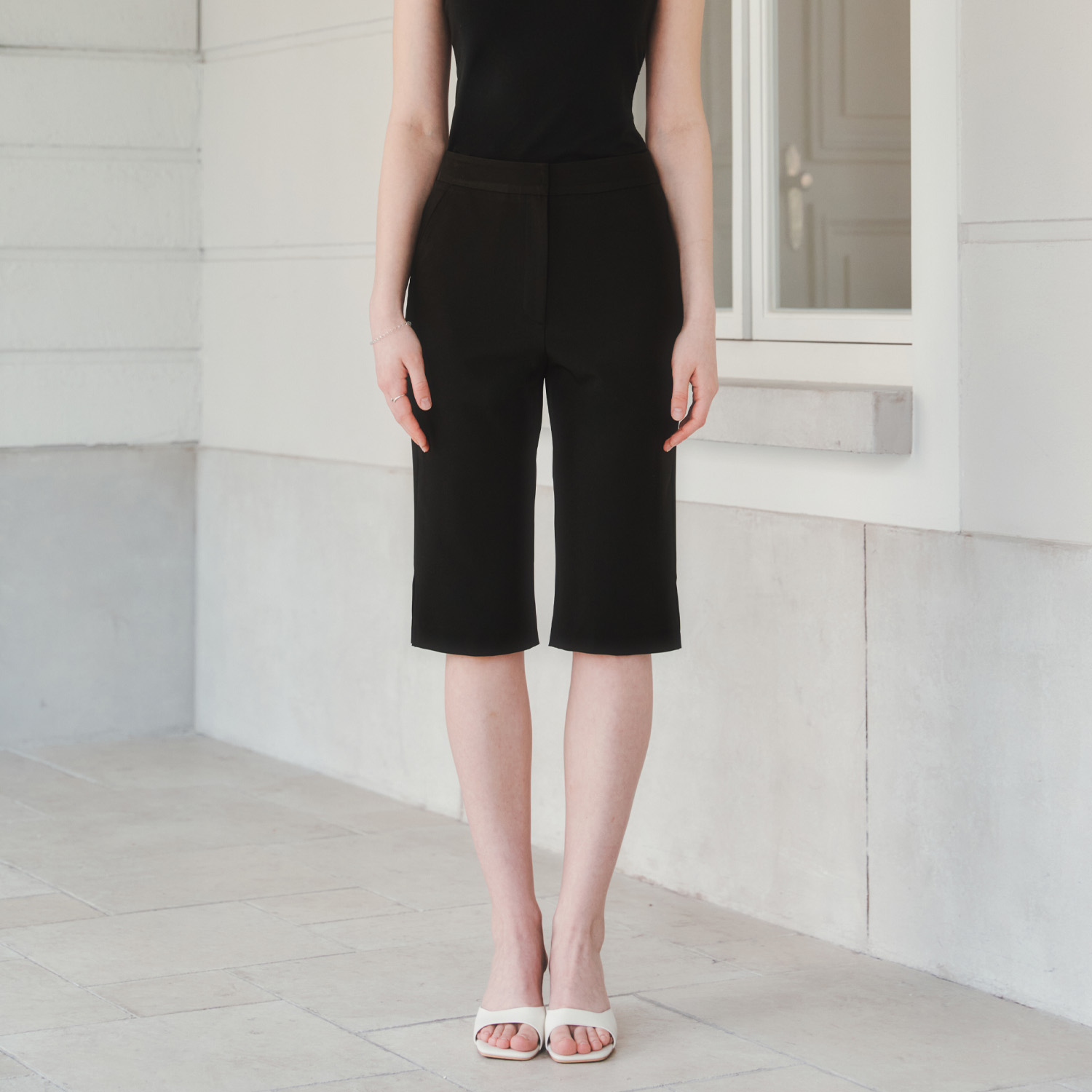 [제로스트릿] 아르네 카프리 팬츠 ARNE CAPRI PANTS / BLACK - 상품 이미지
