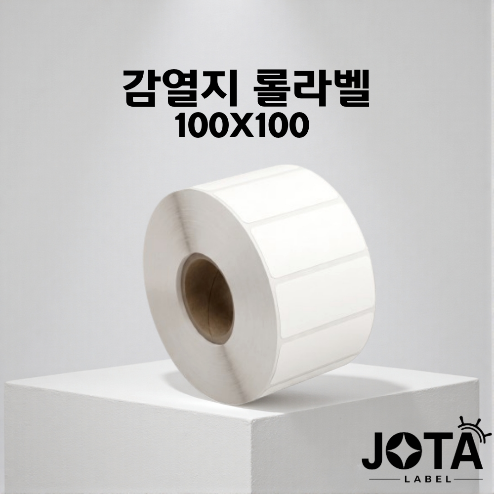 감열라벨 감열지 롤라벨 스티커 물류 지관 4CM 롤형, 100X100, 500매 - 상품 이미지