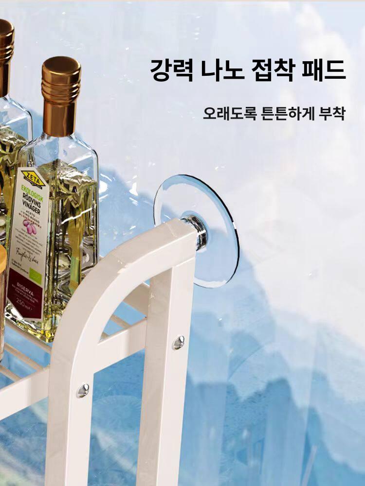 싱크대 식기건조대 주방 물빠짐 선반 거치대 칼도마 수저바구니 접시정리대 밀키화이트 3칸 - 상세 이미지 4