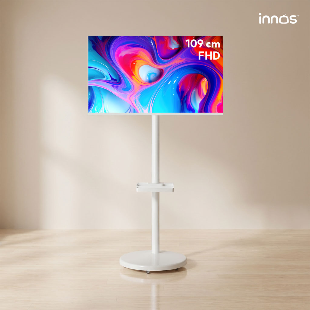 이노스 삼탠바이미 109cm(43인치) FHD 화이트 스마트 이동식 TV FS-20 중소바이미 자가설치 익일배송 - 상품 이미지