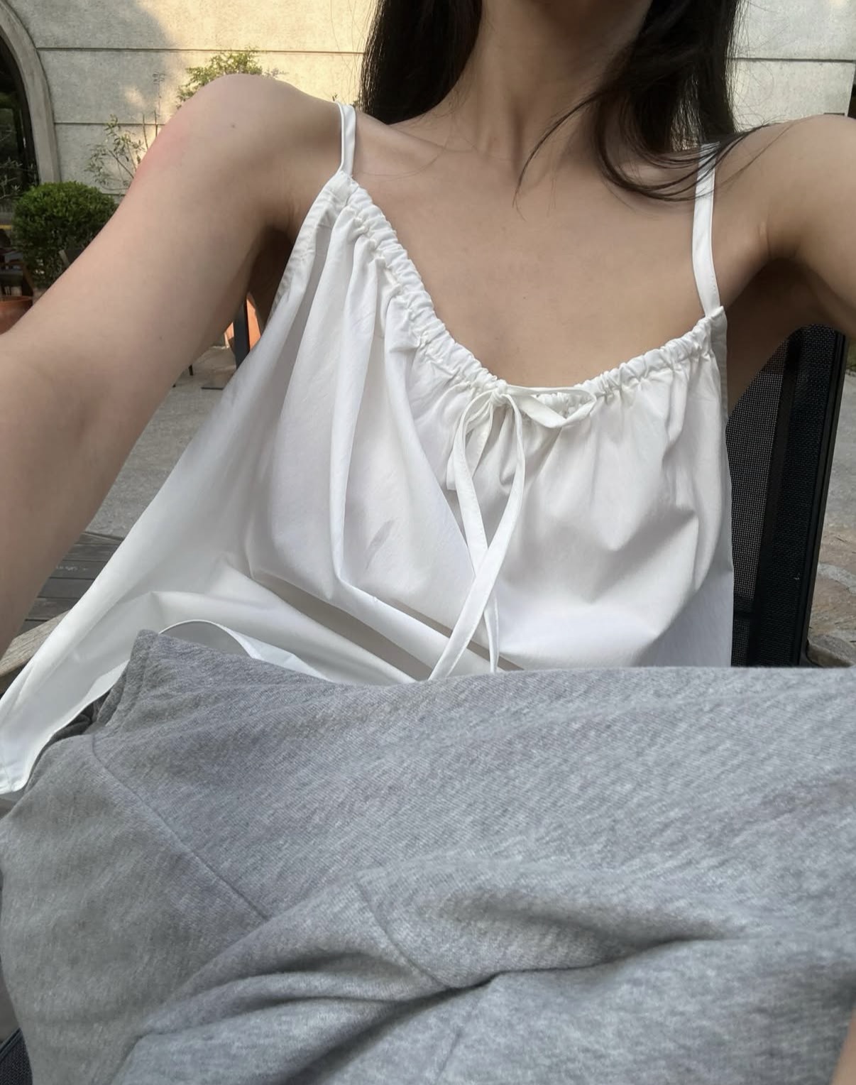 아웃핏 난지 슬립 나시 블라우스 휴양지 휴가룩 - 상세 이미지 3