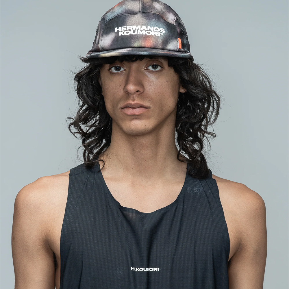 H.쿠모리 U - Printed Laser Cut Cap - Raw Map, 러닝 캡 - 상세 이미지 2