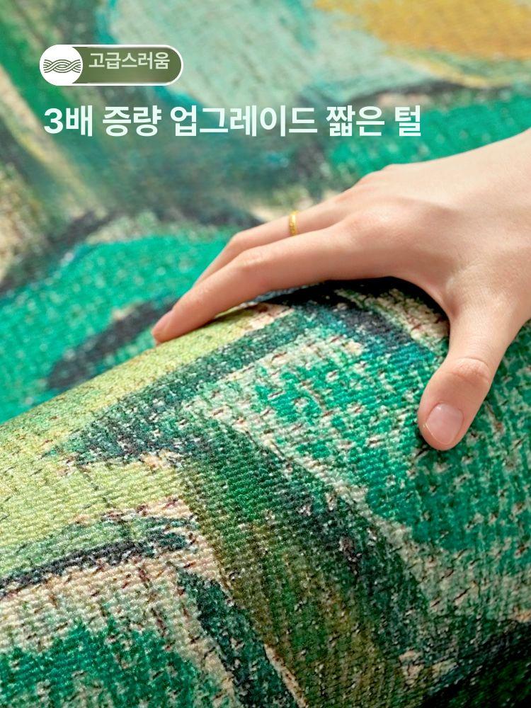 라운드 러그 거실 카페트 북유럽 빈티지 침실 포인트 럭셔리 매트 바닥깔개 - 상세 이미지 5
