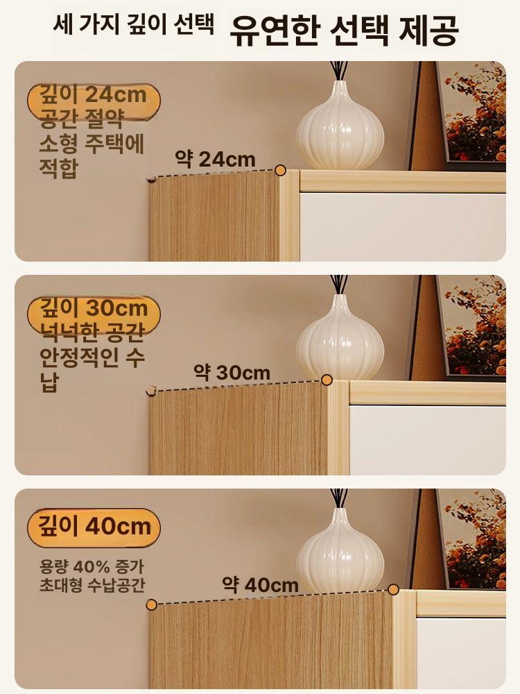 좁은공간 슬림 수납장 침실 코너 원목 서랍식 타워 캐비닛 정리함 - 상세 이미지 4
