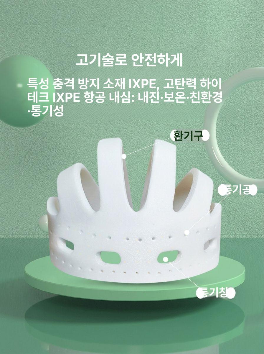 아기 머리보호대 소프트 헬멧 네이비도트 딥록그레이 - 상세 이미지 5